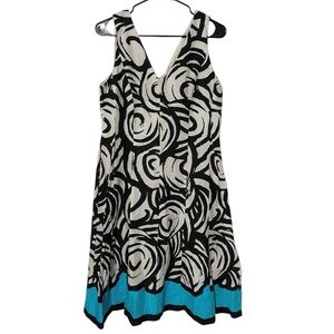 Madison Leigh Black & White Patterned Dress